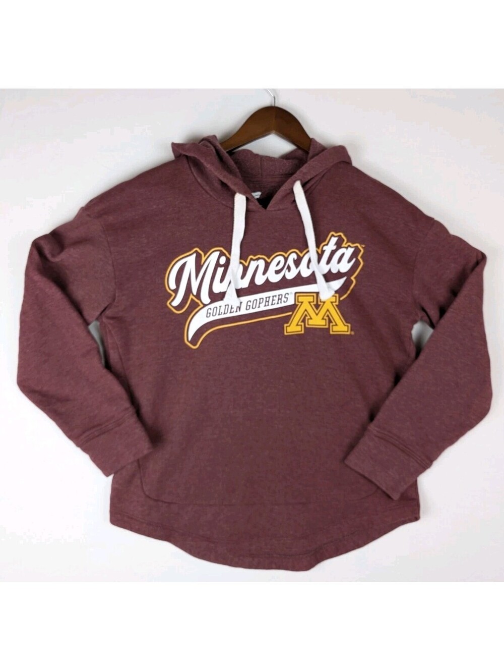 Minnesota Gopher's Women's Size Medium Hooded Sweatshirt Burgundy Red